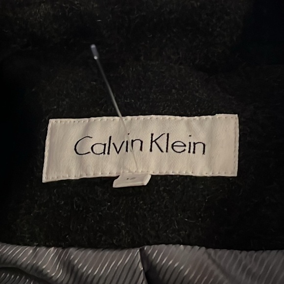 Calvin Klein double breasted gray wool pea coat Sz 12 new - Picture 7 of 13